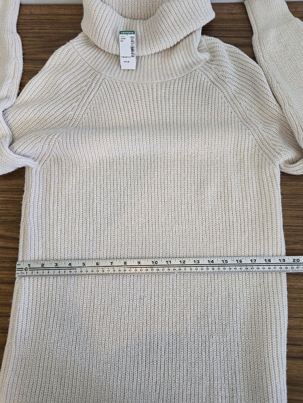 Contemporain Simons LG Sweater Dress Turtleneck Cowlneck Midi Cozy Contains Wool - Picture 6 of 12